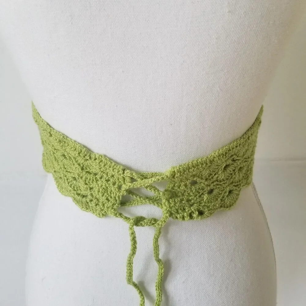 Handmade Crochet Halter Crop Top! - Size M